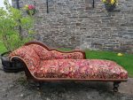 A decadent chaise longue covered in a beautiful velvet fabric fron F&P interiors A decadent chaise longue covered in a beautiful velvet fabric fron F&P interiors