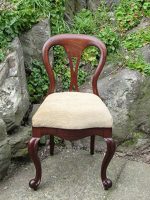 Queen Anne style chair. Queen Anne style repro chair with cabriole legs.