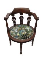 Corner 'Round' chair . Corner 'Round' chair with designer upholstery.