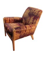 'Honey & Merlot' Parker Knoll. Refurbished Parker Knoll chair covered in a gorgeous 'Honey & Merlot' velvet from Arley House.