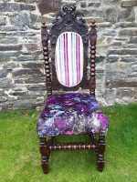Jacobean Revival Chair Jacobean Revival Chair with designer upholstery.