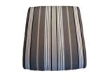 Zoffany striped fabric footstool. Zoffany striped fabric covering a matching footstool.