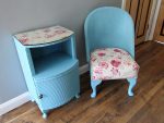 Lloyd Loom refurbished furniture. Lloyd Loom refurbished furniture - proceeds given to Cancer Research Wales.