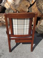 Small nursing chair Small nursing chair with tartan upholstery (back)