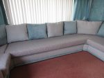 Caravan upholstery. Large static caravan, new foam, new cushions, 3 different fabrics.