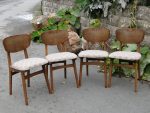 Requip dining chairs. A set of 4 chairs made by a company called 'Requip' - who gave disabled work in the 1950's.