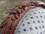 Victorian Slipper Chair Close-up detail on a Victorian Slipper Chair
