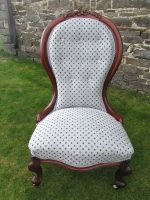 Victorian Slipper Chair Victorian Slipper Chair - newly upholstered.