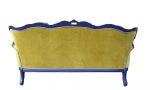 Designer 'Statement Piece' sofa. Designer 'Statement Piece' sofa showing sage-green Designers Guild velvet (back) with white background.