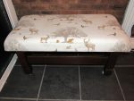 Wildlife footstool. Coffee table re-purposed into wildlife footstool.