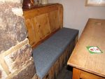Bespoke cushions. Bespoke cushions made for antique settles at 'Y Talbot' in Tregaron.