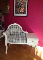Vintage telephone table given a new lease of life.. Vintage telephone table given a new lease of life.