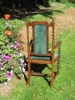 Oak Carver with barley-twisted legs (back) Oak Carver with barley-twisted legs (back)