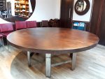 Ultracomida dining table. Refurbishment of communal eating tables at 'Ultracomida' in Aberystwyth.
