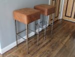Ultracomida bar stools. Two of many refurbished bar stools at 'Ultracomida' in Aberystwyth.