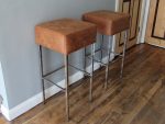 Ultracomida bar stools. Two of many bar stools refurbished for Ultracomida, Aberystwyth.