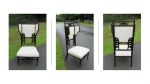 Winged Black Spindle Chair Unusual Winged Black Spindle Chair with new upholstery