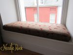 Window seat cushion. Window seat cushion for a rental flat in Aberystwyth.