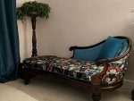 'Becca Who' Victorian chaise in pride of place in customer's home. 'Becca Who' Victorian chaise in pride of place in customer's home.