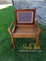 A delightful piano stool reupholstered in Melin Tregwynt luxury fabric A delightful piano stool reupholstered in Melin Tregwynt luxury fabric