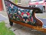 'Becca Who' Dragonfly fabric on outside back of chaise 'Becca Who' Dragonfly fabric on outside back of chaise