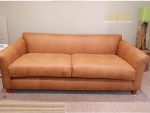 A super-large leather sofa for a holiday let in Caerwedros. A super-large leather sofa for a holiday let in Caerwedros.
