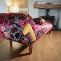 Prototype 001 of the 'Aber Chaise', with modern front 'floating' facings. A dream in the making!