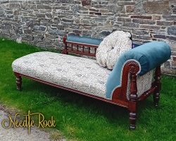 A more decadent Edwardian chaise in Needle Rock signature style.