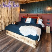 Massive headboard made for a glamping pod