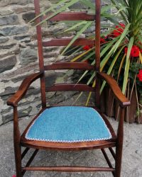 Pin-stuffed chair with matching braid
