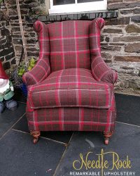 A different take on the tartan on this chair - what a welcome sight!