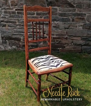 Tiger stripe pin-stuffed chair